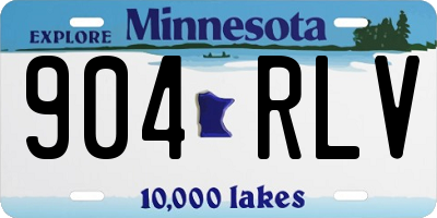 MN license plate 904RLV