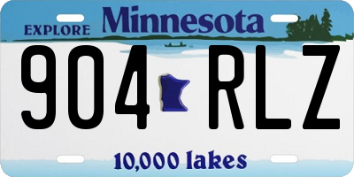 MN license plate 904RLZ