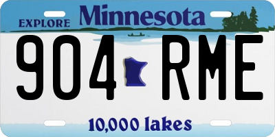 MN license plate 904RME