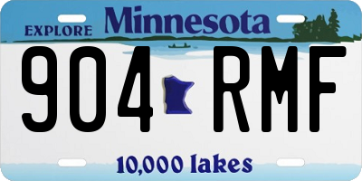 MN license plate 904RMF