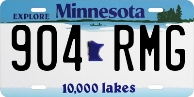 MN license plate 904RMG
