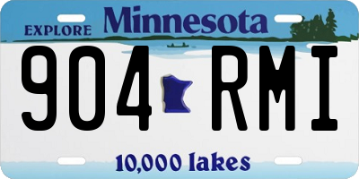 MN license plate 904RMI