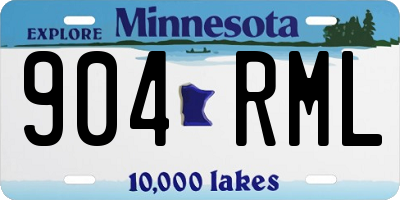 MN license plate 904RML