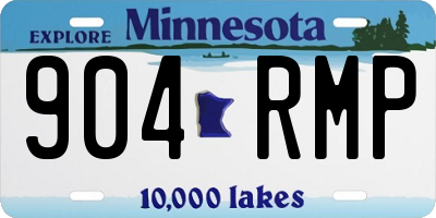 MN license plate 904RMP