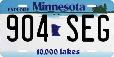MN license plate 904SEG