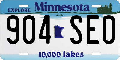 MN license plate 904SEO