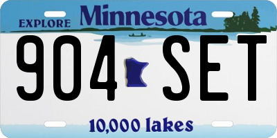 MN license plate 904SET