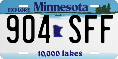 MN license plate 904SFF