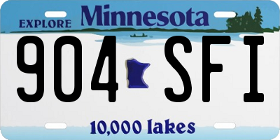 MN license plate 904SFI