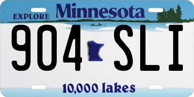 MN license plate 904SLI