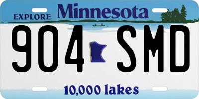 MN license plate 904SMD