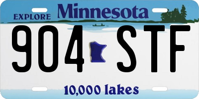 MN license plate 904STF