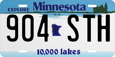 MN license plate 904STH