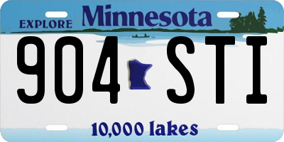 MN license plate 904STI