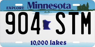 MN license plate 904STM