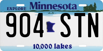 MN license plate 904STN
