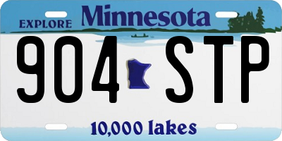 MN license plate 904STP