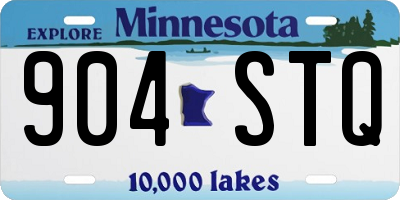 MN license plate 904STQ