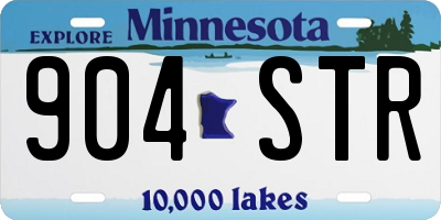 MN license plate 904STR