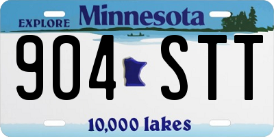 MN license plate 904STT