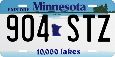 MN license plate 904STZ