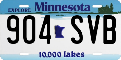 MN license plate 904SVB