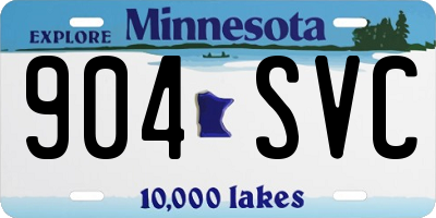 MN license plate 904SVC