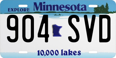 MN license plate 904SVD