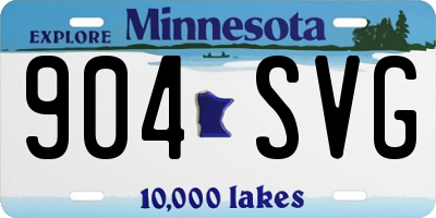 MN license plate 904SVG