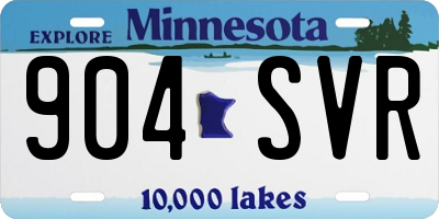 MN license plate 904SVR