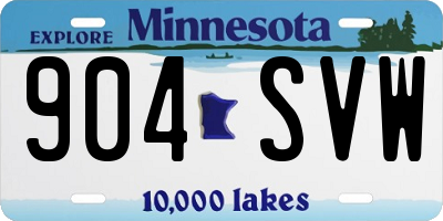 MN license plate 904SVW