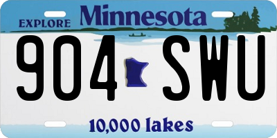 MN license plate 904SWU