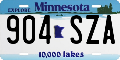 MN license plate 904SZA