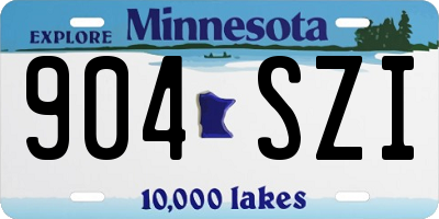 MN license plate 904SZI