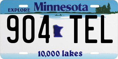 MN license plate 904TEL