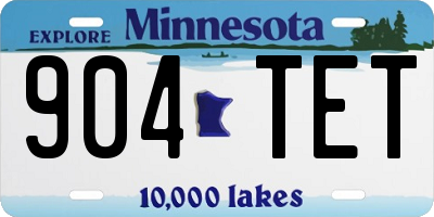 MN license plate 904TET