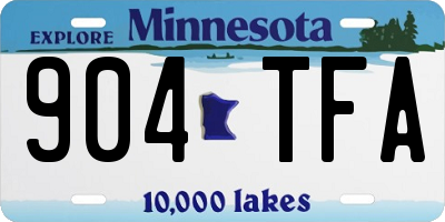 MN license plate 904TFA