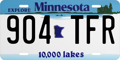 MN license plate 904TFR