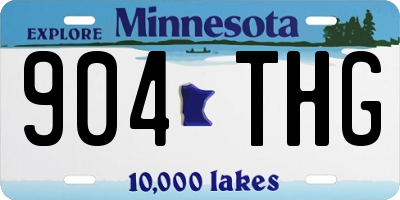 MN license plate 904THG