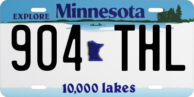 MN license plate 904THL