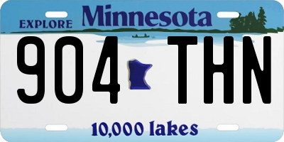 MN license plate 904THN