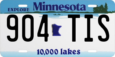 MN license plate 904TIS