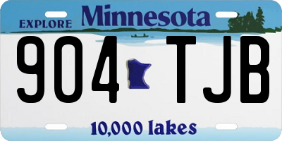 MN license plate 904TJB