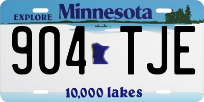 MN license plate 904TJE