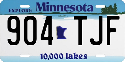 MN license plate 904TJF