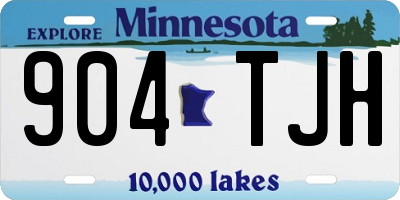 MN license plate 904TJH