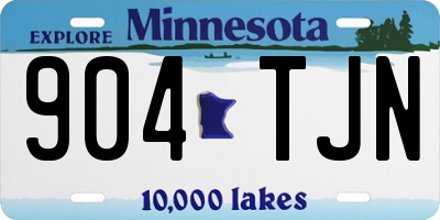 MN license plate 904TJN