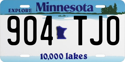 MN license plate 904TJO