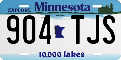 MN license plate 904TJS