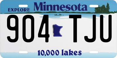 MN license plate 904TJU